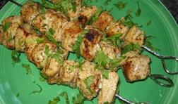 _Close-up of Grilled Moroccan chicken skewers_reduced image